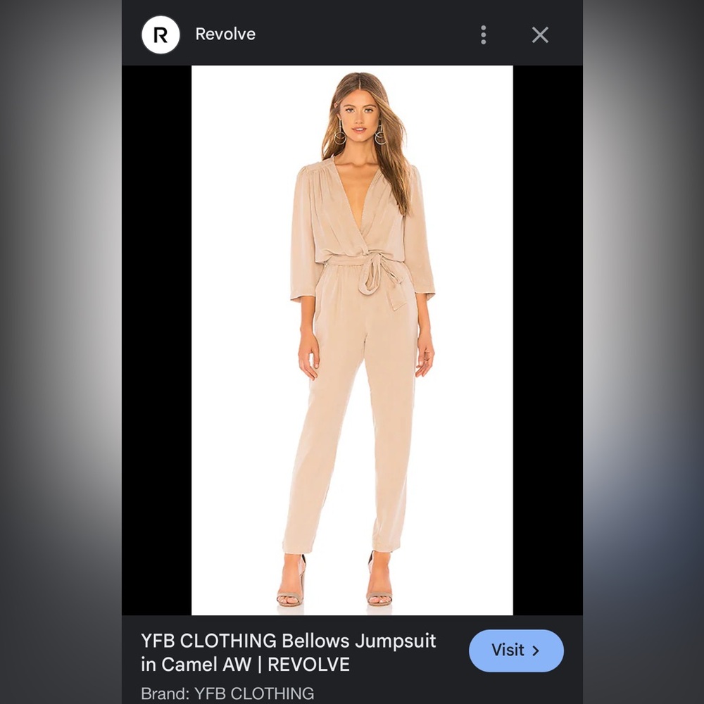 Young, Fabulous & Broke Clothing Bellows Jumpsuit -size L